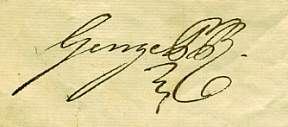 The image shows the Regent's signature only.